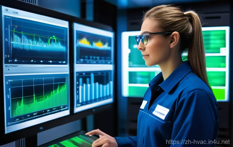 공조냉동기계 기술자의 자기계발 전략 - **Prompt 1: The Smart HVAC Control Center**
    A group of diverse, professional HVAC technicians, b...