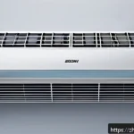 공조냉동기계 기술자와 국제 기준 - A modern air conditioning unit featuring a compact microchannel heat exchanger with multi-flow chann...